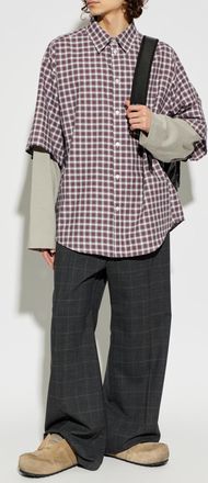 Balenciaga Shirt Made Of Combined Fabrics, Mens, Multicolour
