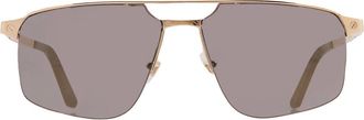 Cartier Santos de Cartier Grey Flash Navigator Mens Sunglasses CT0385S 003 60
