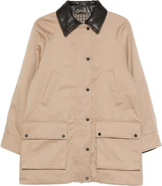 Brunello Cucinelli Leather-trim Coat