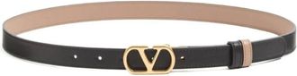 Valentino Garavani VLogo Signature Reversible Belt - female - Valentino Garavani - Belts - Brown - 85 CM - Accessories