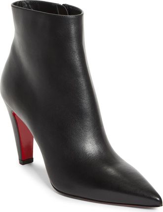 Christian Louboutin Vibella Pointed Toe Bootie in Black at Nordstrom, Size 10.5Us