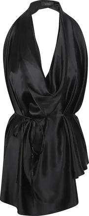 Wardrobe.NYC Satin Halter Blouse