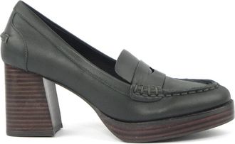 Bibi Lou Groene leren loafer schoen - Dames - Pumps - Groen - 39 EU - Leer - Schoenen