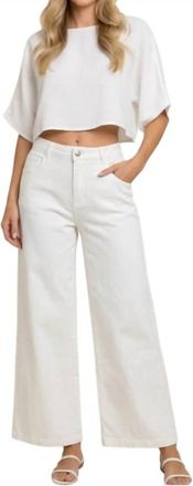 Entro Wide Leg Jean In White