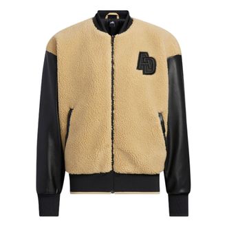 adidas Logo Monogram Jackets Beige Black IB2722