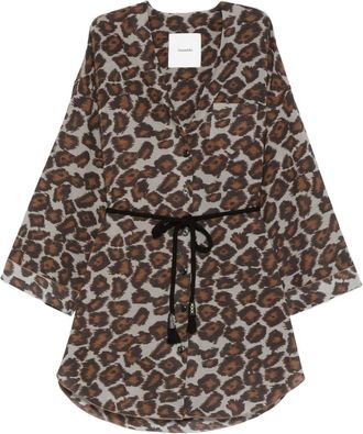 Nanushka Blouse met dierenprint - Grijs