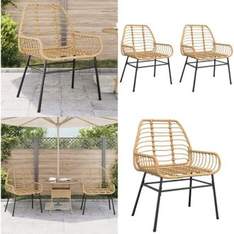 vidaXL Sedie da Giardino 2 pz Marroni in Polyrattan - Sedie da esterno - Rattan