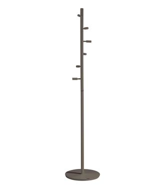 HERDASA Perchero Moderno Mod. 401 Herrajes Cromo Satinado Lacado Moka, 185 Cm(alto)35 Cm(ancho)35 Cm(largo)