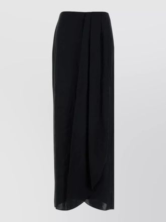 Maison Margiela satin skirt asymmetric cut draped detail