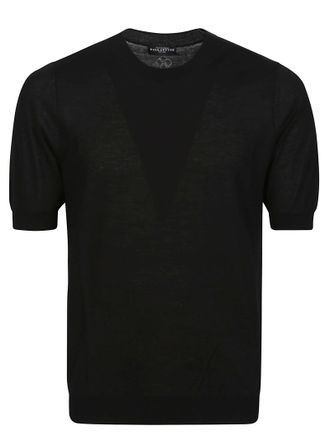Ballantyne Short Sleeve Black Cotton Top