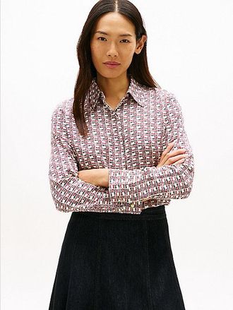 Tommy Hilfiger Camisa de corte regular con tapeta oculta