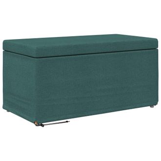 vidaXL Pouf Verde Scuro 81 X 41 X 40 Cm Tessuto E Legno Ingegnerizzato Vidaxl