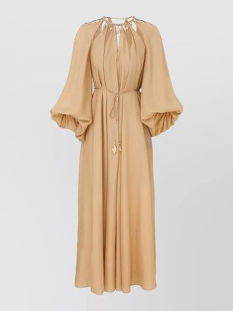 Zimmermann maxi dress shell neckline chain detail