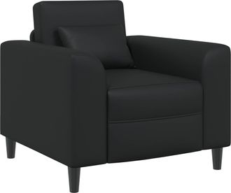vidaXL Sill&oacute;n Negro Cuero Sint&eacute;tico Vidaxl
