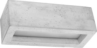 Sollux Lighting Lámpara de pared gris concreto, vidrio alt. 10 cm