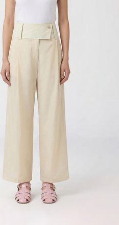 Sportmax Pantaloni Ferito a gamba larga Sportmax in organza di cotone