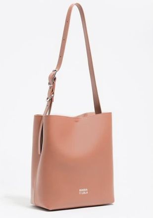 Bimba & Lola Medium leather Carlino bag in Pink at Nordstrom