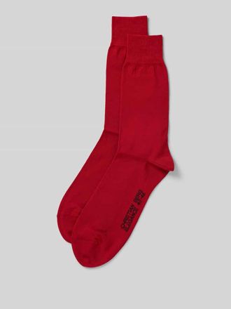 Christian Berg Socken mit Label-Print im 2er-Pack in Rot, Größe 39/42