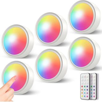 OEM Spot Led Rgb - 100 Lm - Control Remoto - Ajuste De Intensidad - Temporizador - Autonom&iacute;a 80 H - Para Vitrina Armario Placard Escalera - 1 Unidad