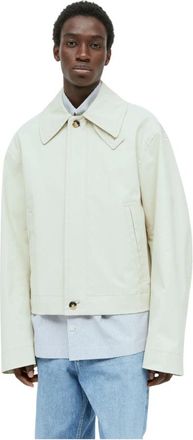 Bottega Veneta Canvas Blouson Jas - Heren - Zomerjassen - Beige - L - Katoen - Jassen
