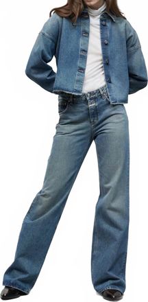 Closed Gillan Wide Denim Jeans In Mid Blue