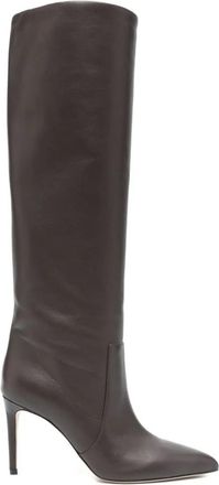 PARIS TEXAS Stiletto Leren Laarzen - Dames - Laarzen met Hak - Bruin - 41 EU - Schoenen