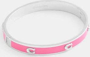 Coach Pegged Signature Hinged Bangle