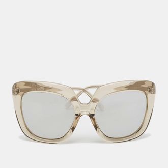 Linda Farrow Grey/silver Mirror Lfl/556 Oversized Sunglasses