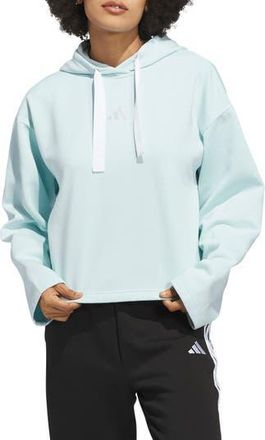 adidas Crop Fleece Hoodie in Halo Mint at Nordstrom Rack, Size X-Small