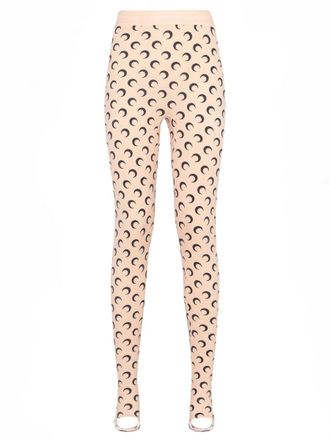 Marine Serre Slim Fit Crescent Moon Stirrup Leggings