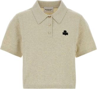 Isabel Marant Althea Poloshirt - Dames - Polos - Beige - M - Katoen - Tops