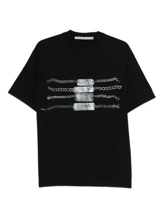 Alexander Wang chain-print T-shirt - Nero