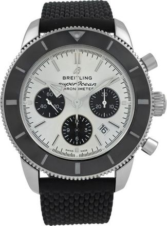 Breitling Pre-owned Breitling Superocean Heritage Chronograph Automatic Chronometer Silver Dial Mens Watch AB0162