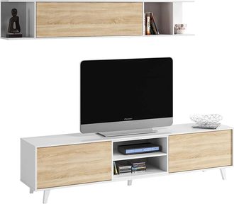 F.R.S. Frs - Conjunto Salon Television Alcontar 51 Cm(alto)180 Cm(ancho)41 Cm(largo)