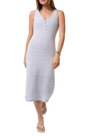 Travis Mathew Beach Club Cover-Up Midi Dress in Soft Blue Multi at Nordstrom, Size Medium