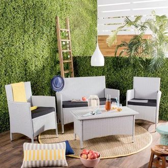 Safavieh Mojavi 4 Pc Wicker Set