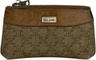 Celine Pre-owned Bags, female, Beige, Size: ONE SIZE Pre-owned Vintage Leather Wallet