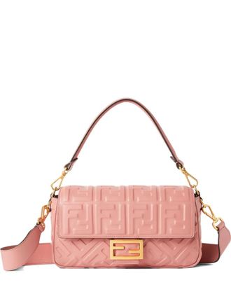 Fendi medium Baguette FF logo quilted shoulder bag - Pink