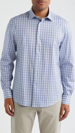 Bugatchi James OoohCotton Plaid Button-Up Shirt in Orchid at Nordstrom, Size Xx-Large