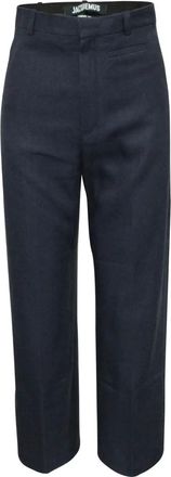 Jacquemus high-waist linen trousers - Blue