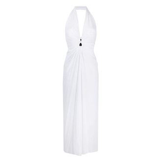 Fisico Maxi Dresses, female, White, Size: M Maxi Tulle Dress