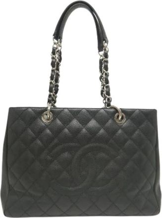 Chanel Pre-owned Vintage Tote Bag - Dames - Vintage Shopper - Zwart - ONE Size - Leer - Vintage