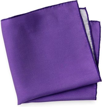 Paul Fredrick Solid Silk Pocket Square