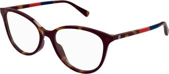 Gucci Stijlvolle Bril Havana Transpa - Dames - Brillen - Bruin - 54 MM - Accessoires