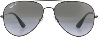 Ray-Ban Aviator Black Grey Polarized Sunglasses
