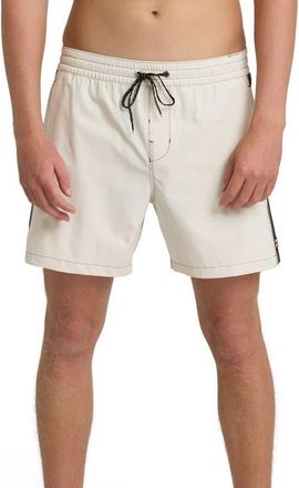 Billabong Dbah Panel Layback Swim Trunks in Oatmeal at Nordstrom, Size Small