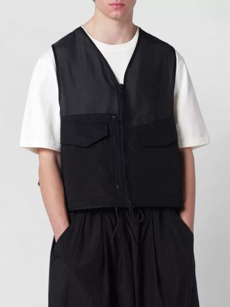 Yohji Yamamoto sleeveless top adjustable straps front pockets