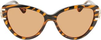 Lanvin Cat Eye Zonnebril met Acetaat Frame - Dames - Zonnebrillen - Bruin - ONE Size - Accessoires