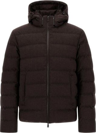 Herno Piumino in lana tecnica - Jackets - Hombre - Marr&oacute;n - 3XL