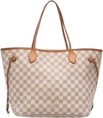 Louis Vuitton Pre-owned Tote Bags, female, White, Size: ONE SIZE Pre-owned Neverfull MM Tote Bag